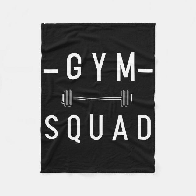 Gym Squad Bodybuilding Motivational Quote Gym Work Fleece Blanket (Front)