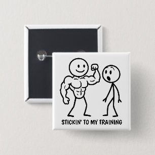 Gym Stick Figure 15 Cm Square Badge