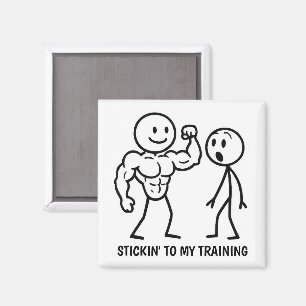 Gym Stick Figure Magnet