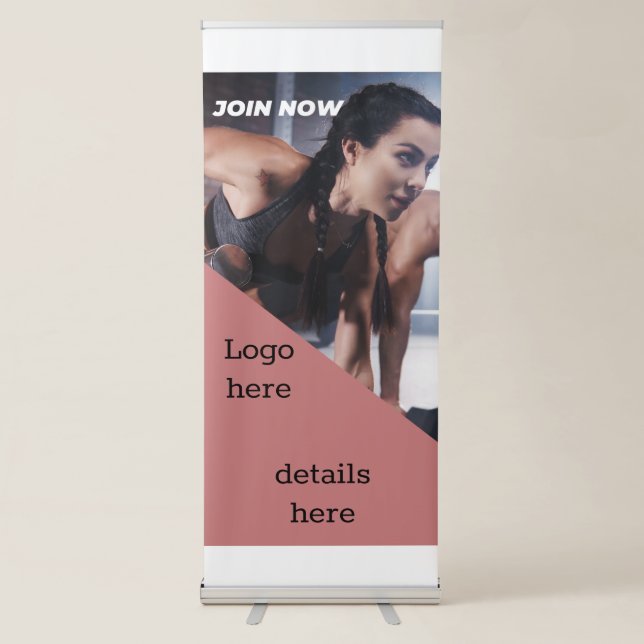 Gym store promotional  retractable banner (Front)