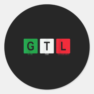 Gym Tan Laundry Gtl New Jersey Garden Nj Shore Ita Classic Round Sticker