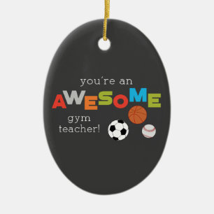 Gym Teacher Appreciation Day Balls, Awesome Ceramic Tree Decoration