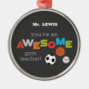 Gym Teacher Appreciation Day Balls, Awesome Metal Tree Decoration