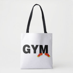 Gym Text Sneakers. Tote Bag