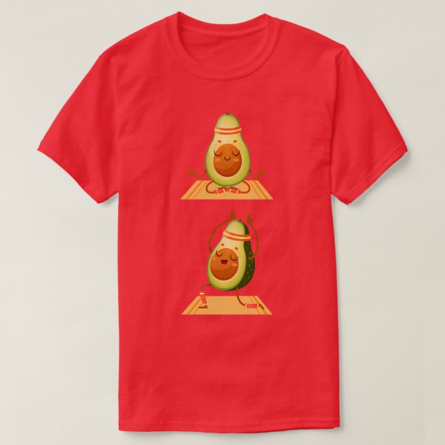 Gym Time avocado Yoga Avocado Vegan T-Shirt (Design Front)