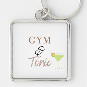 Gym & Tonic Funny Fitness Gift for Workout Lovers  Key Ring