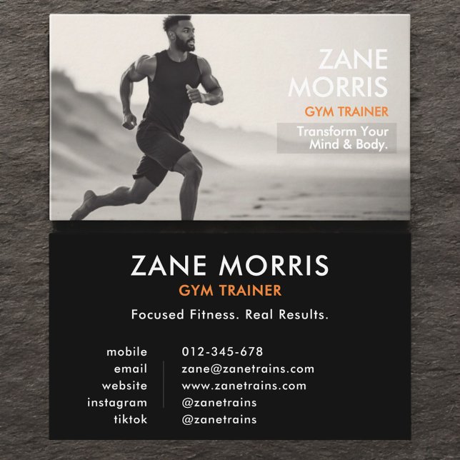 Gym Trainer Business Card (Creator Uploaded)