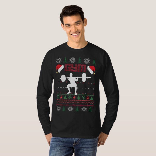 Gym Ugly Christmas T-Shirt (Front Full)