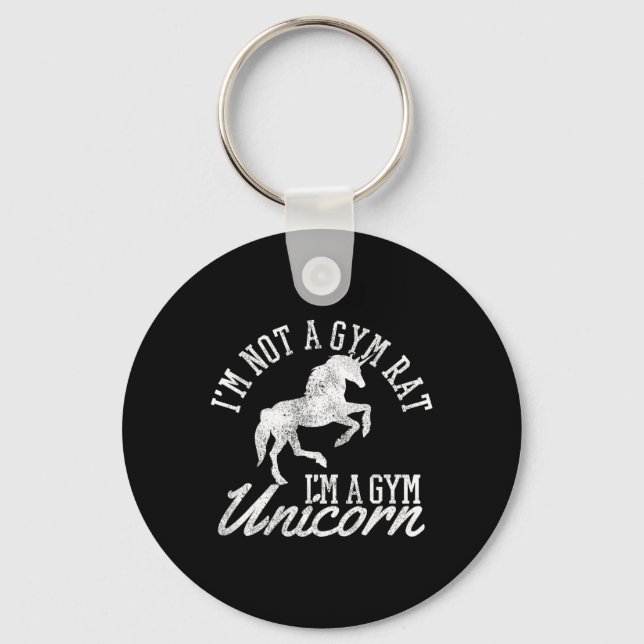 Gym Unicorn - Funny Fitness Sports Bodybuilding Gi Key Ring (Front)