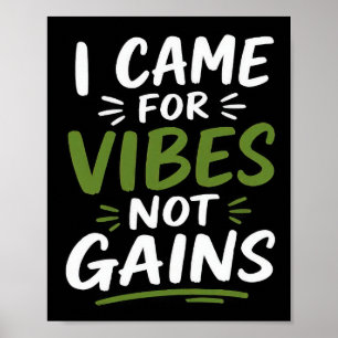 Gym Vibes Black Poster