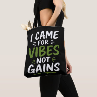 Gym Vibes Black Tote Bag