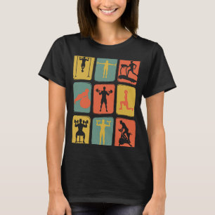 Gym Vintage Retro Training Workout Equipment T-Shirt