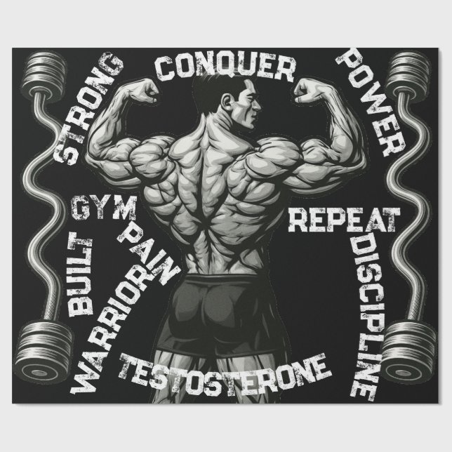 Gym Warrior Black Gift Paper (Flat)