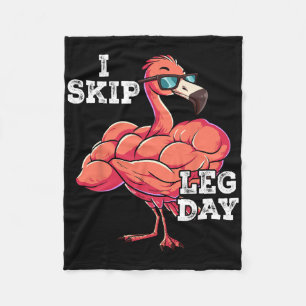 Gym Weight Training I Skip Leg Day Fleece Blanket