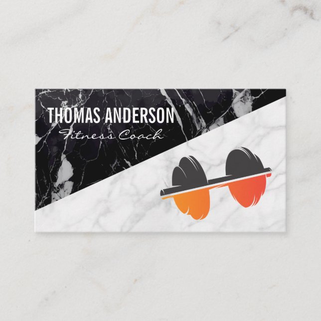 Gym Weights | Fitness Health Business Card (Front)