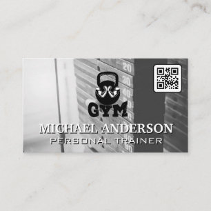 Gym Weights   Fitness Logo   Kettle Bell Business Card