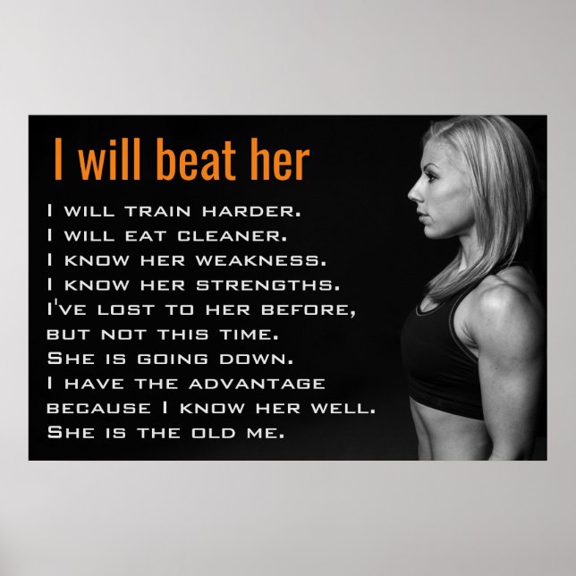 Gym Woman Muscles | Girl Workout Motivation Poster (Front)