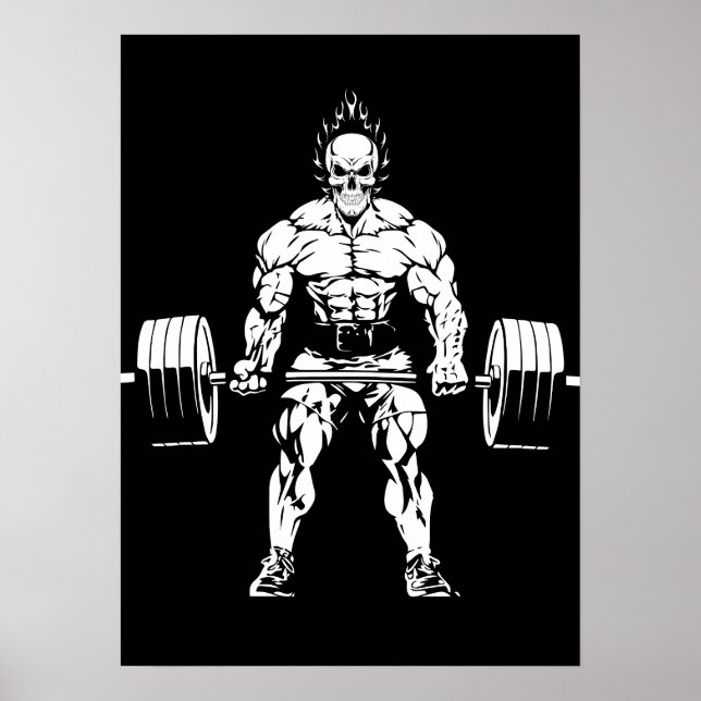 Gym Workout Bodybuilding - Lifting Motivational Poster (Front)