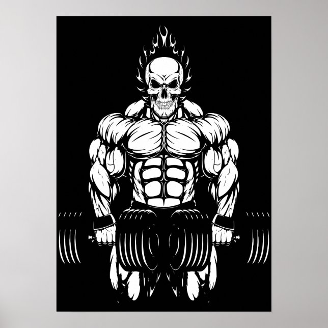 Gym Workout Bodybuilding - Lifting Motivational Poster (Front)