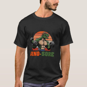 Gym Workout Dino Sore Exercise Fitness Boys Kids W T-Shirt