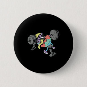 Gym Workout Easter Egg Hunting Funny Spring Men Wo 6 Cm Round Badge