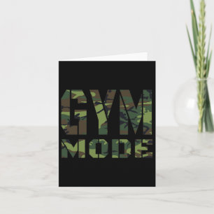 Gym Workout Fitness Bodybuilding Camouflage Weighl Card