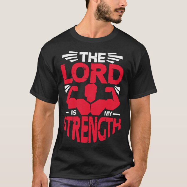 Gym Workout Fitness Muscle Christian T-Shirt (Front)