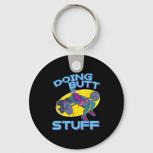 Gym Workout Funny Glute Workout Fitness Women Men Key Ring