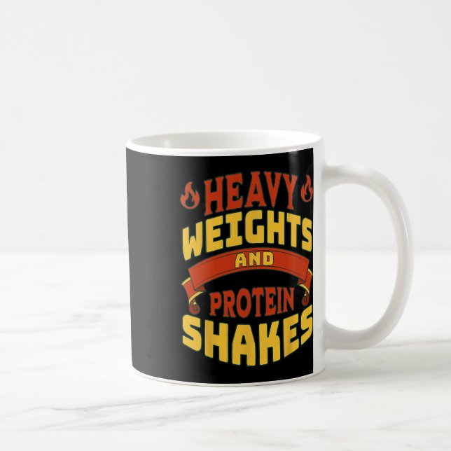 Gym Workout Lifting Heavy Weights Protein Shakes B Coffee Mug (Right)