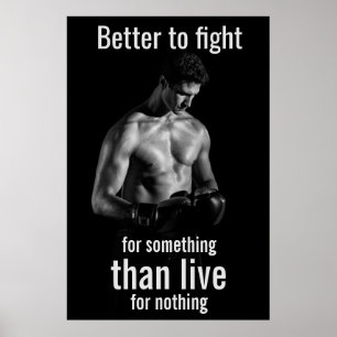 Gym Workout Motivational Boxer Quote Poster