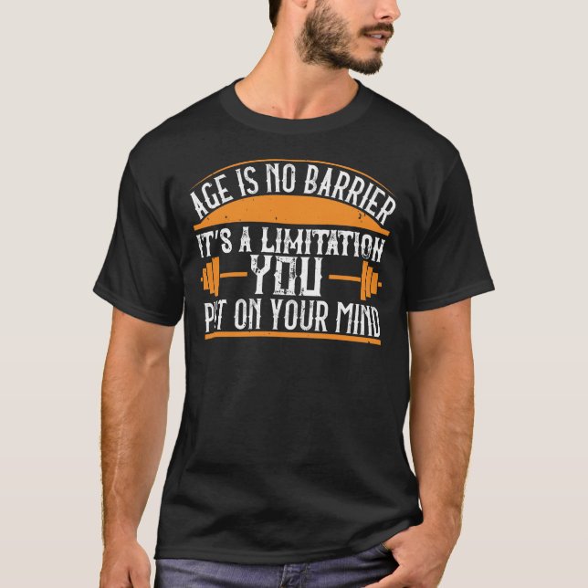 Gym Workout Motivational T-Shirt (Front)