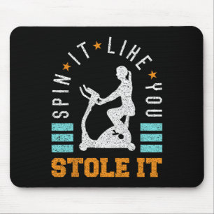Gym Workout Muscle Spin It Like You Stole It Stati Mouse Mat