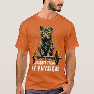 Gym Workout or Fitness Gift Funny Cat in a Gym 1 T-Shirt