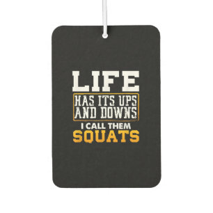 Gym Workout Weights Squat Men Women Car Air Freshener
