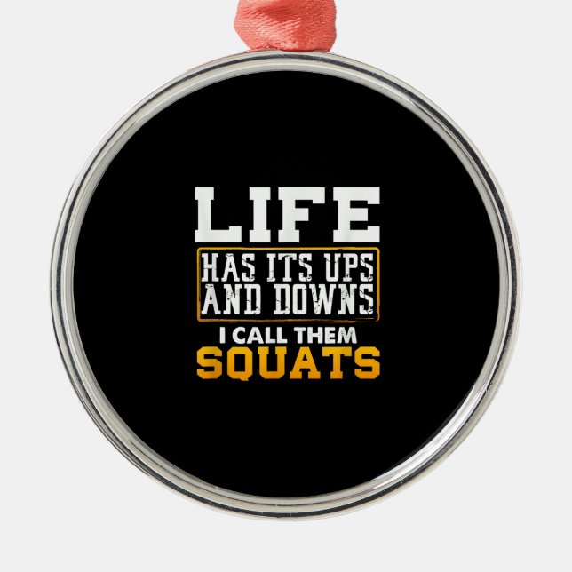 Gym Workout Weights Squat Men Women Metal Tree Decoration (Front)