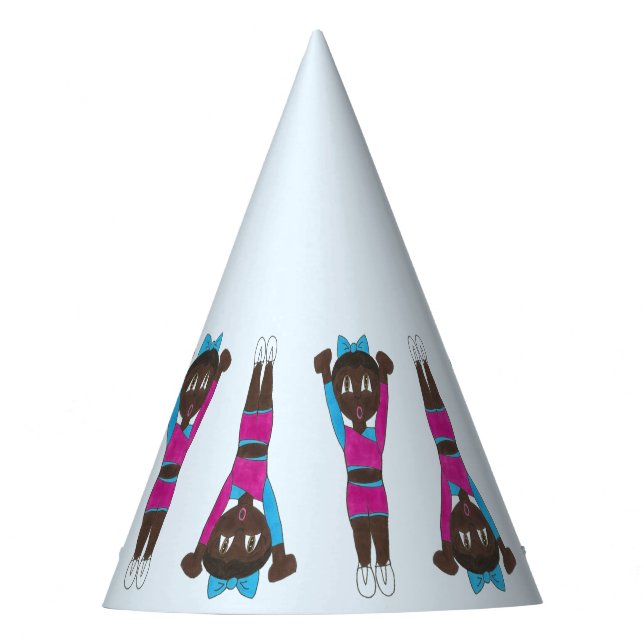 Gymastics Acrobatics Tumbling Handstand Gymnast Party Hat (Front)