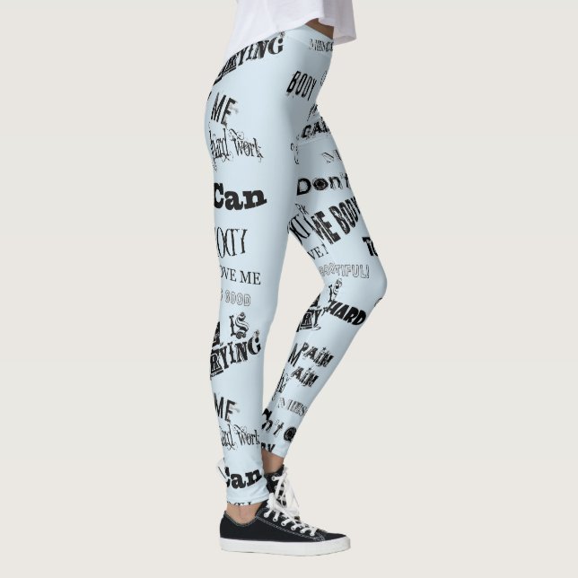 Gymgear Leggings - Word Art with Positive Messages (Right)