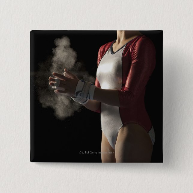 Gymnast 3 15 cm square badge (Front)