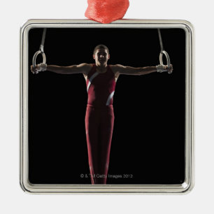 Gymnast 4 metal tree decoration