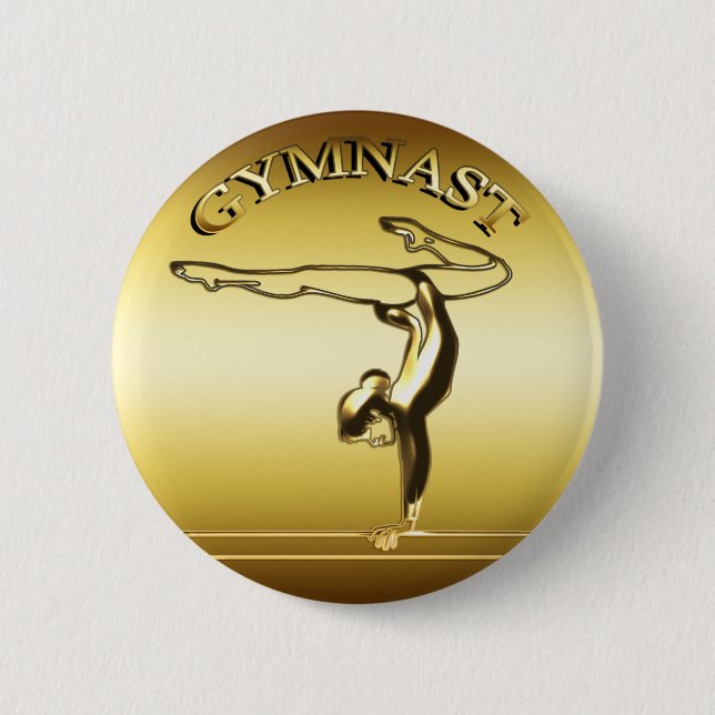 GYMNAST 6 CM ROUND BADGE (Front)
