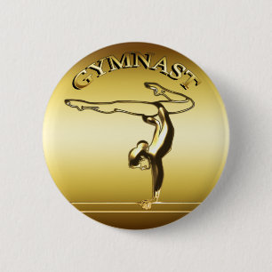 GYMNAST 6 CM ROUND BADGE