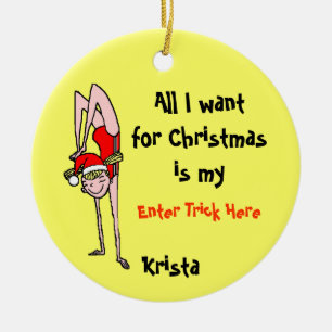 Gymnast All I want...personalised ornament