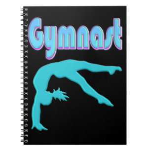 Gymnast Back Handspring Step Out Teal Notebook