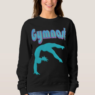 Gymnast Back Handspring Step Out Teal Sweatshirt