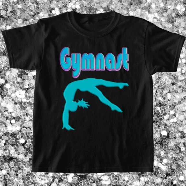 Gymnast Back Handspring Step Out Teal T-Shirt (Creator Uploaded)