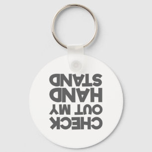 Gymnast Cheerleader Check Out My Hand Stand Key Ring