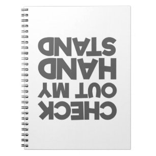 Gymnast Cheerleader Check Out My Hand Stand Notebook