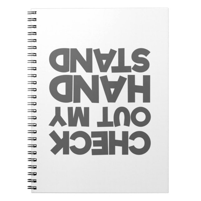 Gymnast Cheerleader Check Out My Hand Stand Notebook (Front)