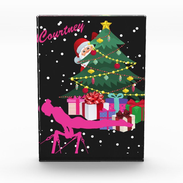 Gymnast Christmas: Santa Bring Me Gymnastics Bars  Photo Block (Front)
