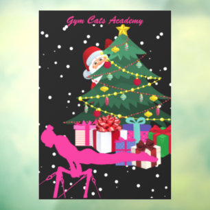 Gymnast Christmas: Santa Bring Me Gymnastics Bars  Window Cling